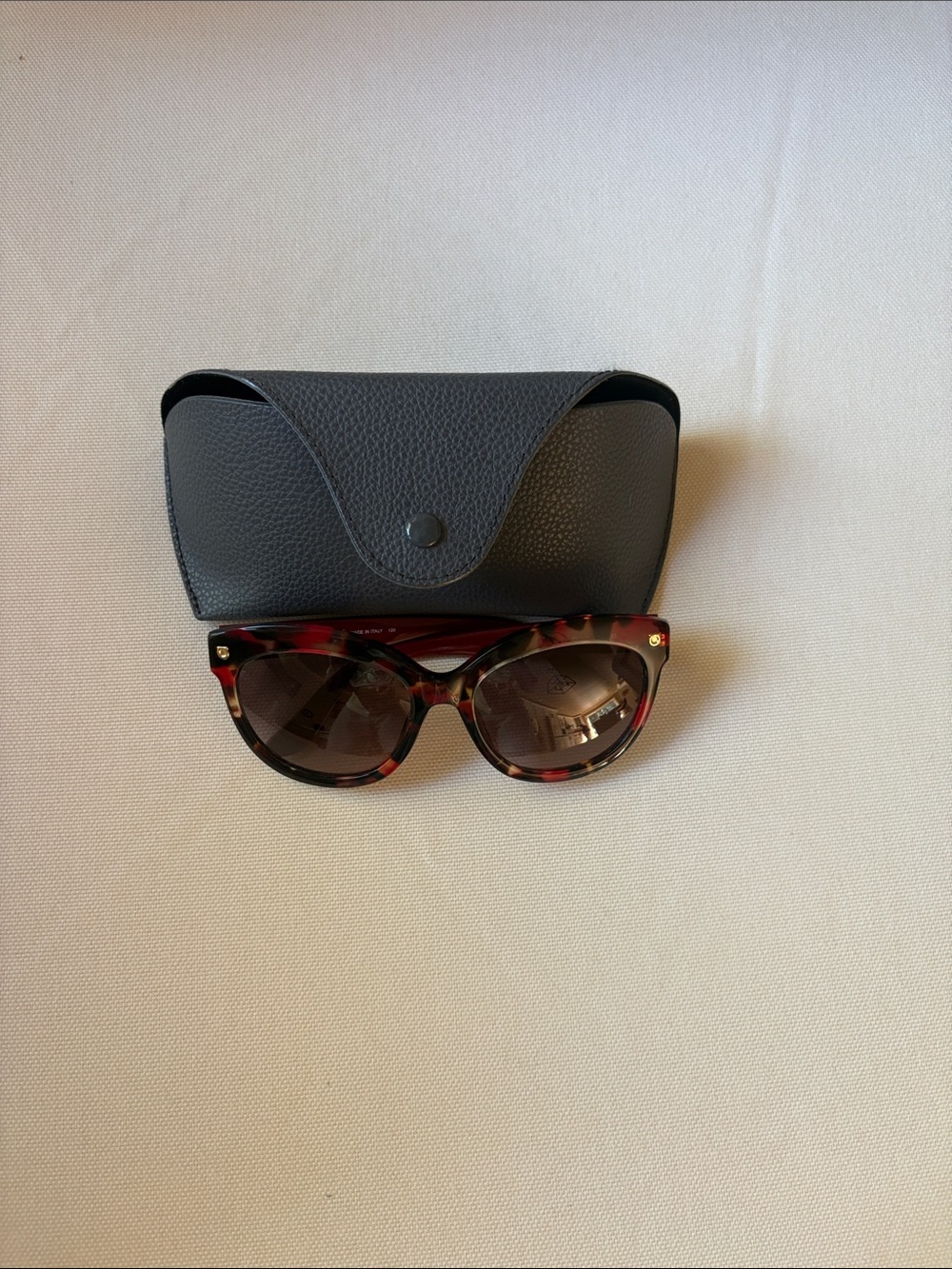 Salvatore Ferragamo Tortoiseshell Sunglasses with Brown Lenses and Black Case